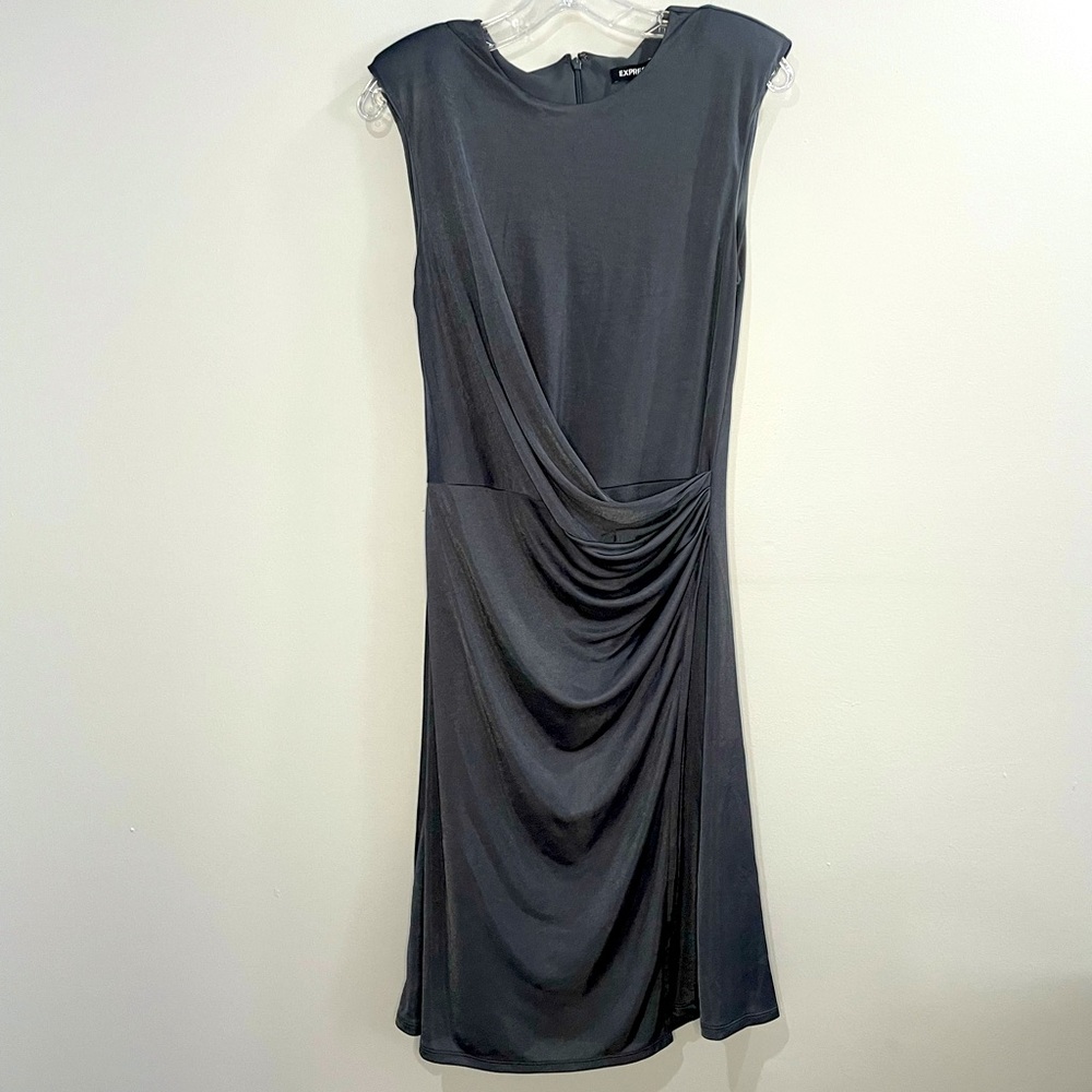 Express Dress Metallic Gray Sz M